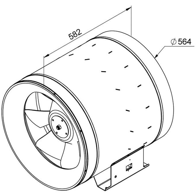 Ruck Etaline buisventilator EL 560 E4 01 – 9550 m3/h