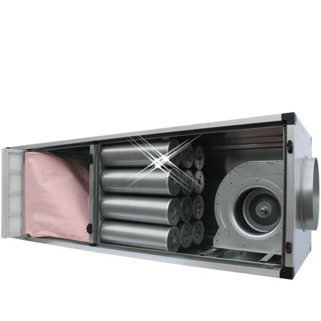 Afzuigmotoren.com Geurfilterkast staal 5000 m3/h – met motor