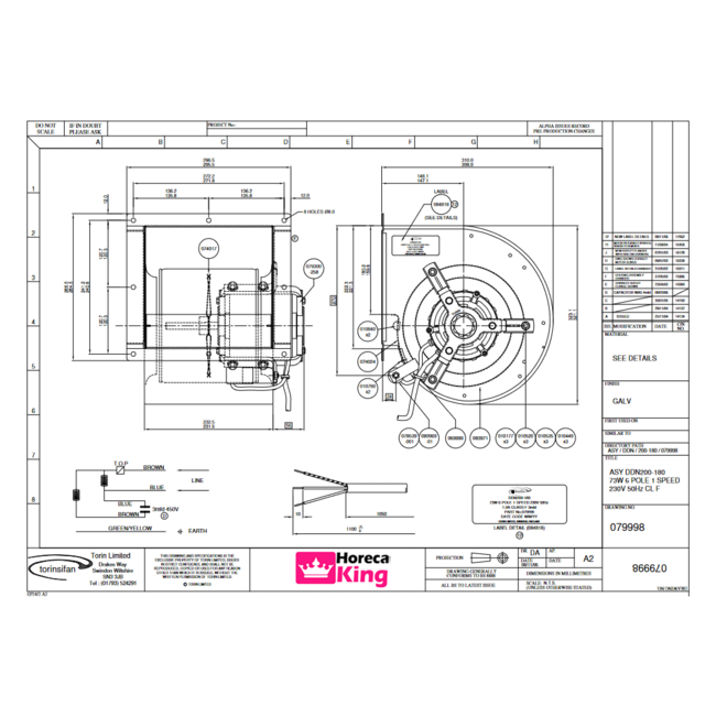 Torin Torin afzuigmotor 1000 m3/h - DDN 200-180