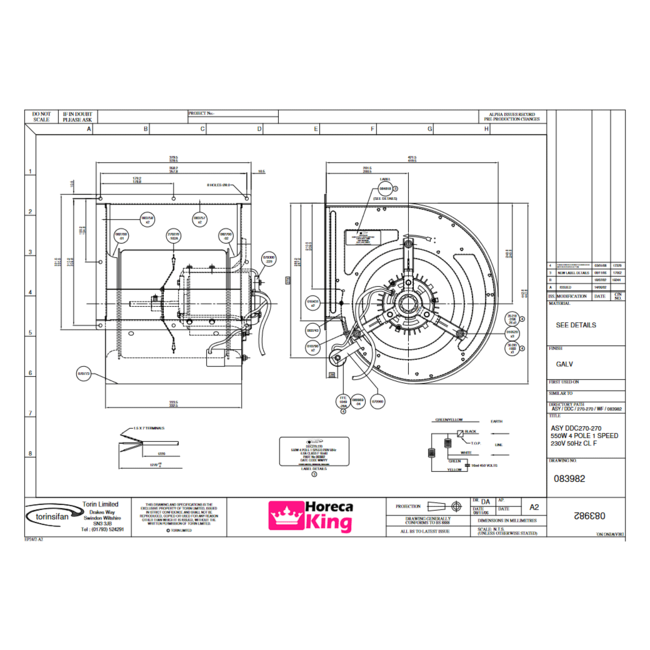 Torin Torin afzuigmotor 4250 m3/h - DDC 270-270
