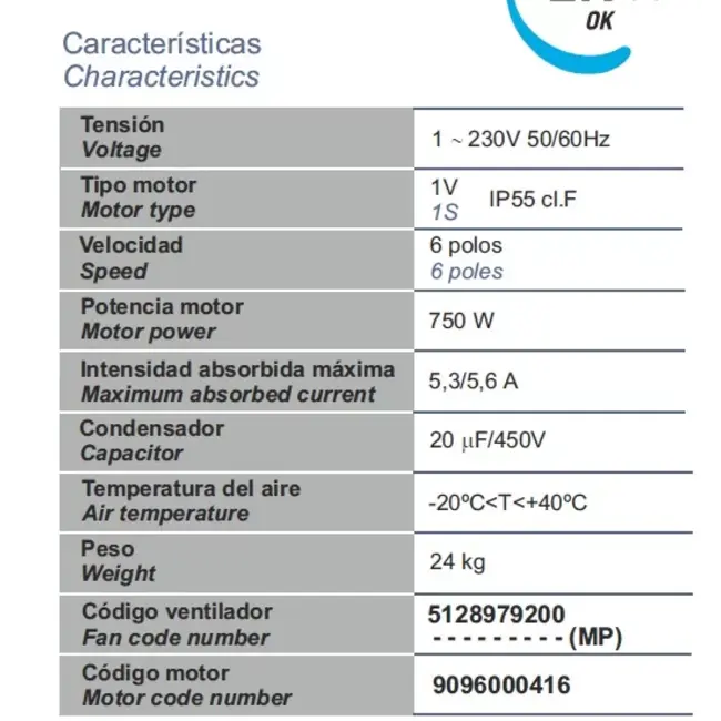 Soler en Palau afzuigmotor 6000 m3/h | CBM-12/12 750 6P RE VR