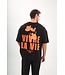 OVERSIZED T-SHIRT VIVRE LA VIE PRESENTS | ZWART