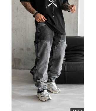 LOOSE FIT EXCLUSIVE DENIM WASHED BLACK AND GREY 16755