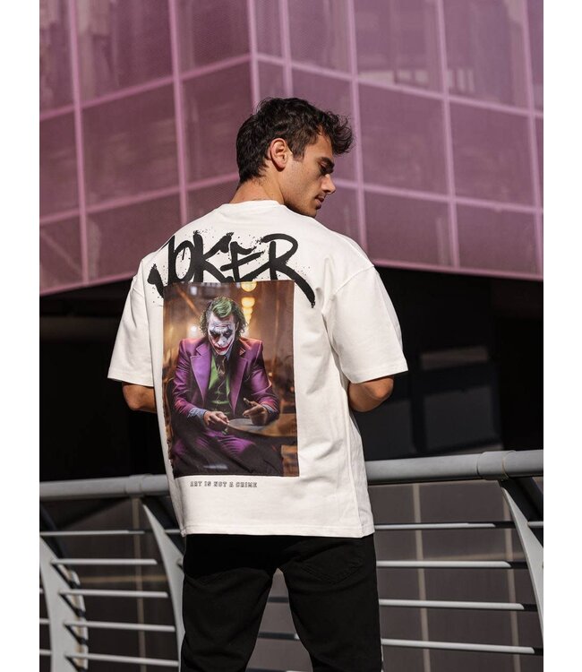 OVERSIZED T-SHIRT  VEIL PRINTED JOKER WHY SO SERIOUS | WIT