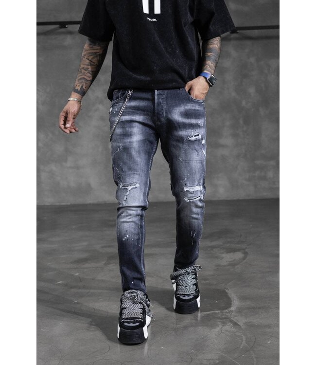 SLIM FIT EXCLUSIVE DENIM INTERLINED SPECIAL GREY 16452