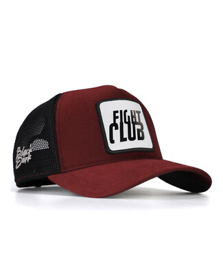 BLACK BÖRK BORDEAUX BLACK TRUCKER CAP V1 BASIC QUALITY | FIGHT CLUB PATCH