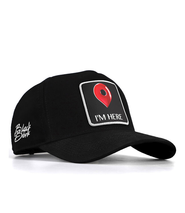 BLACK BASEBALL CAP V1 PREMIUM | I'M HERE PATCH