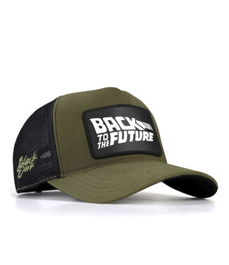 BLACK BÖRK KHAKI TRUCKER CAP V2 PREMIUM | BACK TO THE FUTURE PATCH