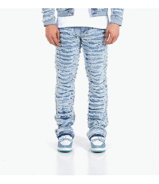 EXCLUSIVE FLARE DENIM WITH DETAILS LIGHT BLUE 88192