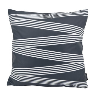 Zwart/Wit Zigzag - Outdoor | 45 x 45 cm | Kussenhoes | Polyester