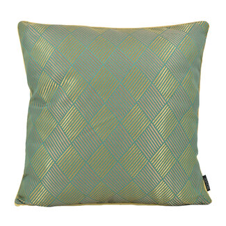 Luxury Checker Green | 45 x 45 cm | Kussenhoes | Jacquard / Polyester