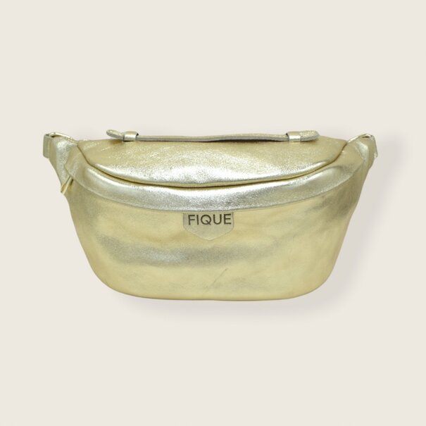 Fique the label CLEO BAG | GOLD LEATHER