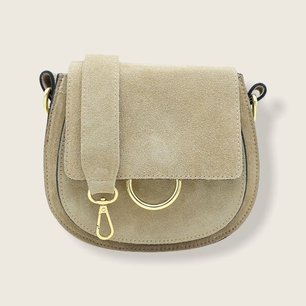 Fique the label ROMY BAG | BEIGE SUEDE