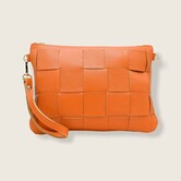 TED CLUTCH | ORANGE LEATHER