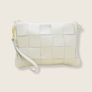 TED CLUTCH | CREME LEATHER