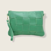 TED CLUTCH | GREEN LEATHER
