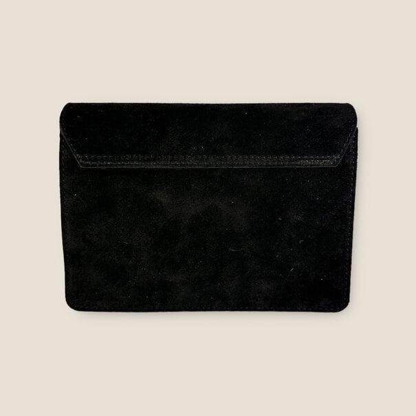 Fique the label ALEX BAG | BLACK SUEDE