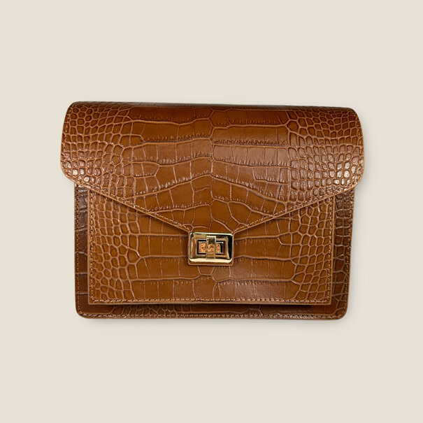 Fique the label BEAU BAG | BROWN CROCO