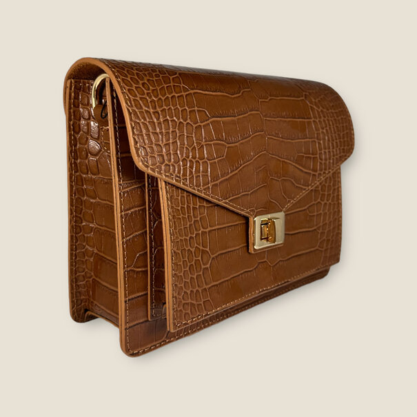 Fique the label BEAU BAG | BROWN CROCO