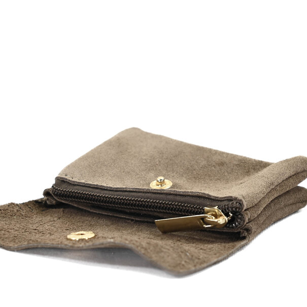 WALLET ROSE | TAUPE SUEDE