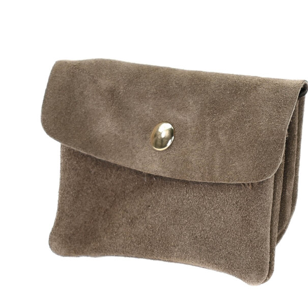 WALLET ROSE | TAUPE SUEDE