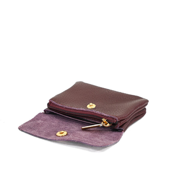 WALLET ROSE | BURGUNDY LEATHER