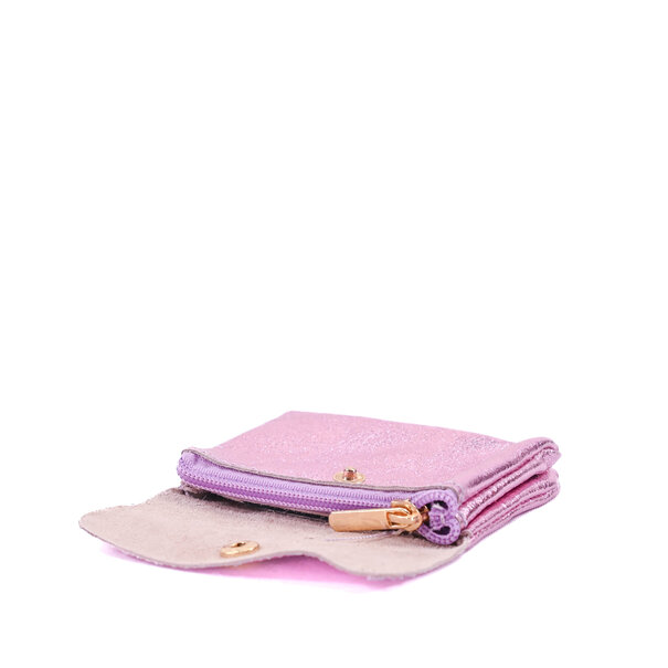 WALLET ROSE | LIGHT PINK METALLIC