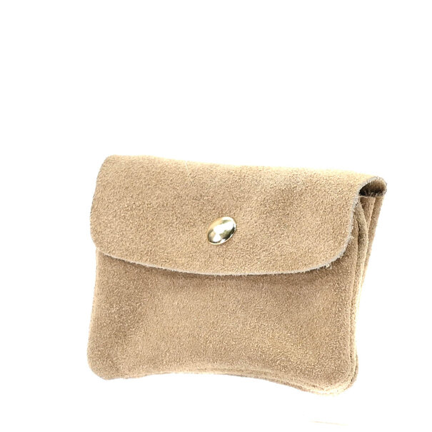WALLET ROSE | BEIGE SUEDE