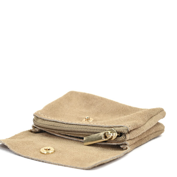 WALLET ROSE | BEIGE SUEDE
