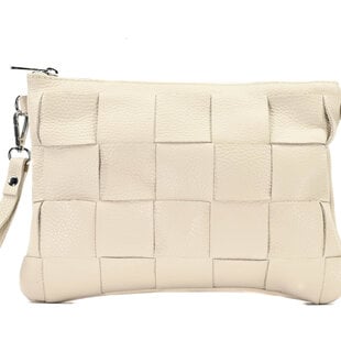 TED CLUTCH | CREME LEATHER