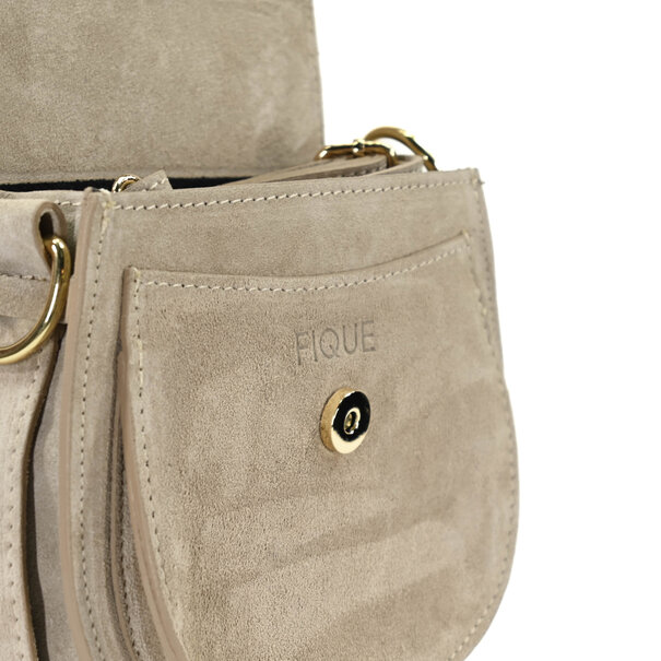 Fique the label ROMY BAG | BEIGE SUEDE