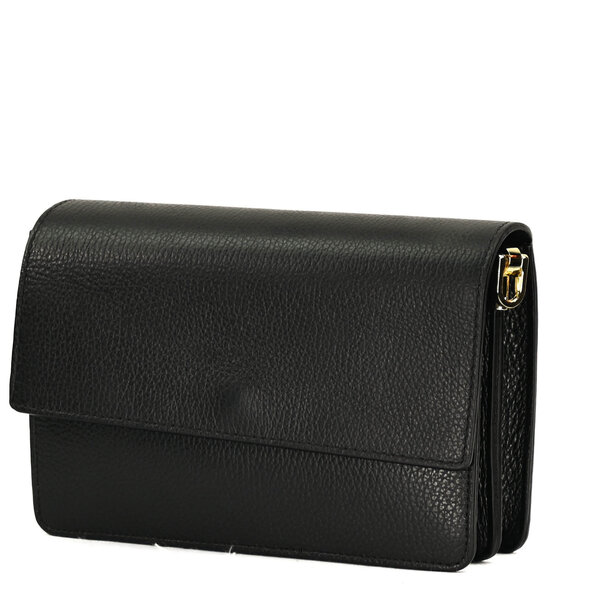 Fique the label ALEX BAG | BLACK LEATHER