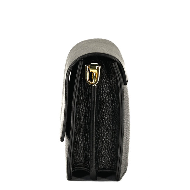 Fique the label ALEX BAG | BLACK LEATHER