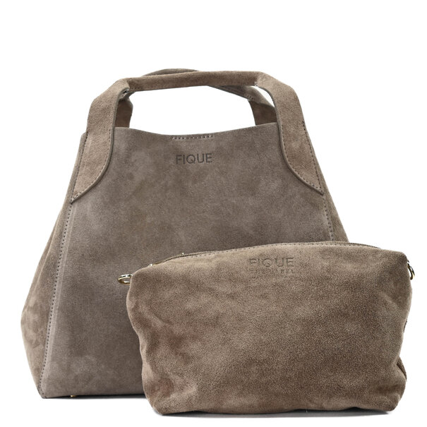 Fique the label ELIZA BAG | TAUPE SUEDE