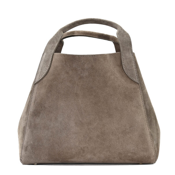 Fique the label ELIZA BAG | TAUPE SUEDE