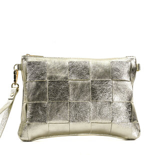 TED CLUTCH | GOLD LEATHER