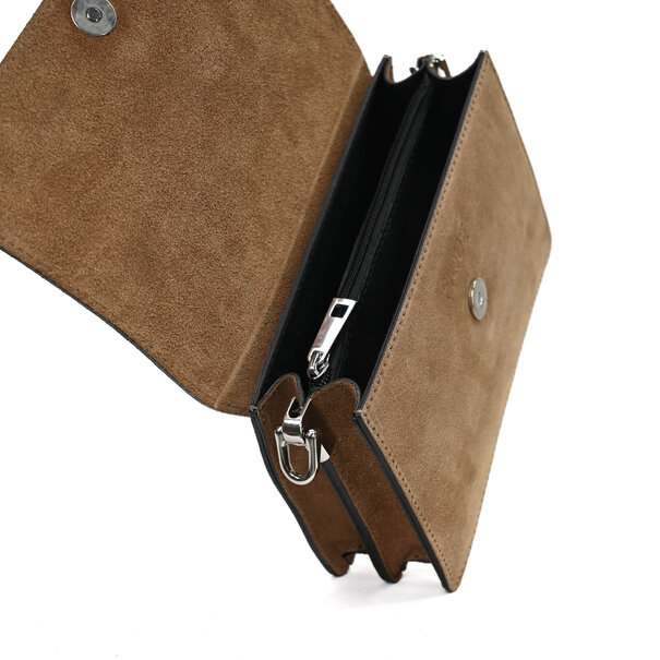 Fique the label ALEX BAG | TAUPE SUEDE