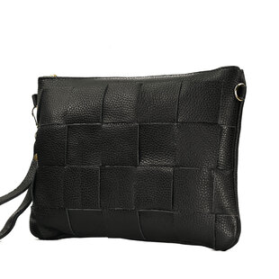 TED CLUTCH | BLACK LEATHER