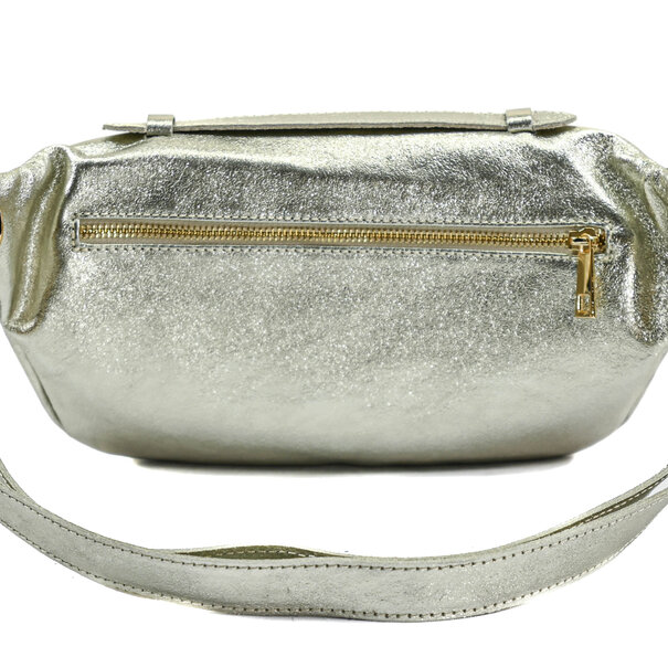 Fique the label CLEO BAG | GOLD LEATHER