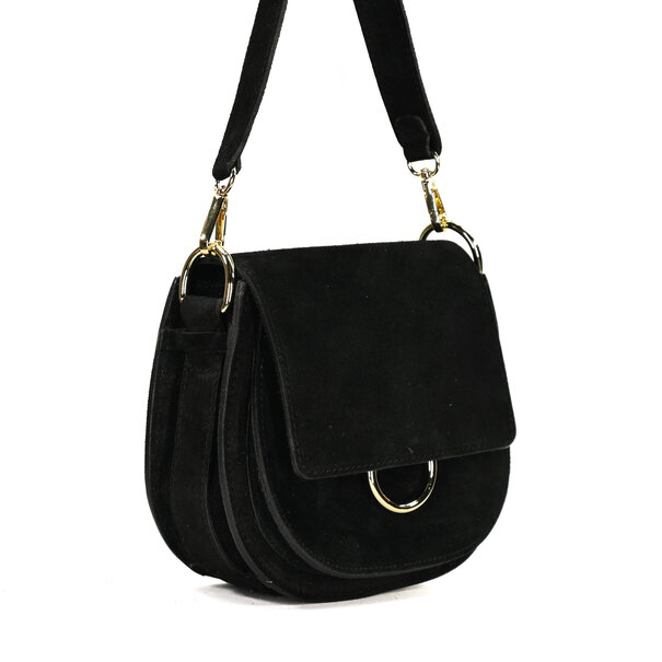 Fique the label ROMY BAG | BLACK SUEDE