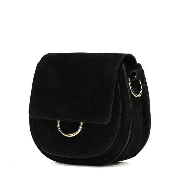 Fique the label ROMY BAG | BLACK SUEDE
