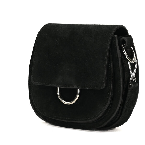 Fique the label ROMY BAG | BLACK SUEDE