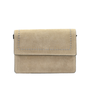 ALEX BAG | STUDS BEIGE SUEDE