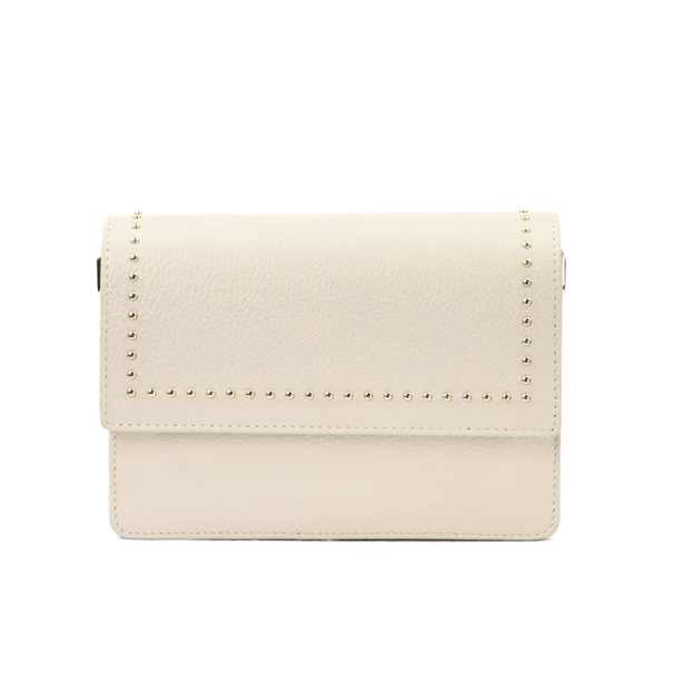 ALEX BAG | STUDS CREME LEATHER