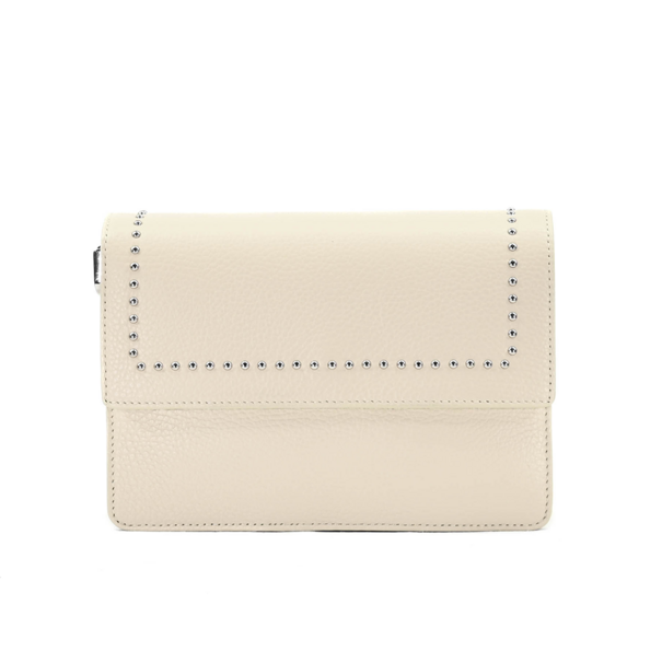 ALEX BAG | STUDS CREME LEATHER