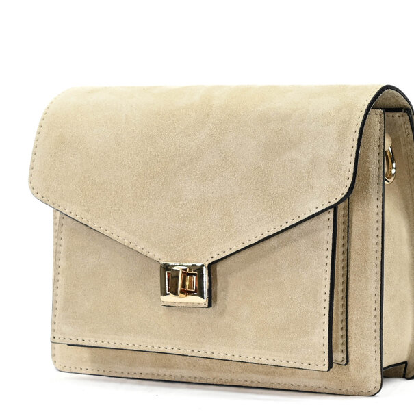 Fique the label BEAU BAG | BEIGE SUEDE