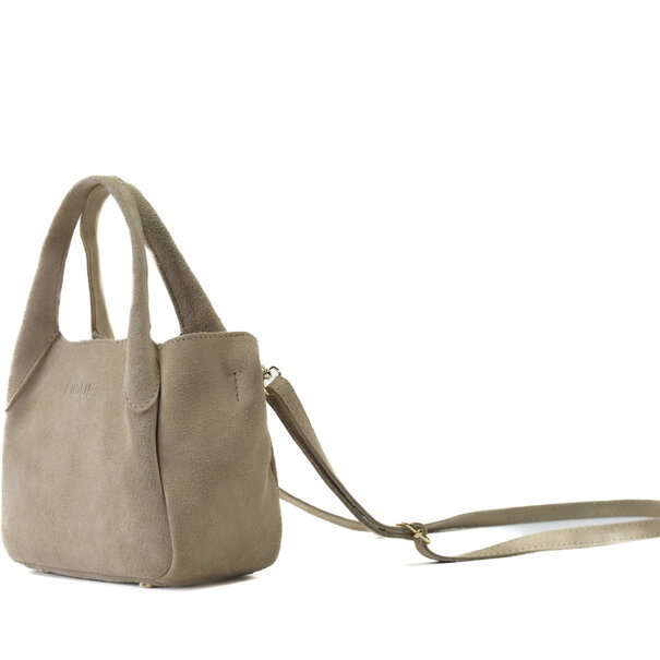 JULIA BAG | BEIGE SUEDE