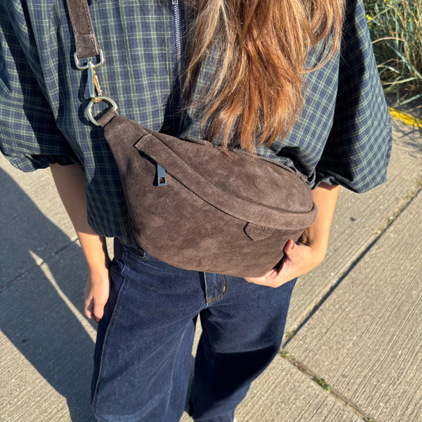CLEO BAG | DARK BROWN SUEDE