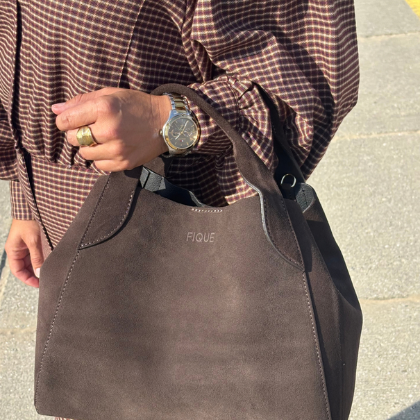 ELIZA BAG | DARK BROWN SUEDE