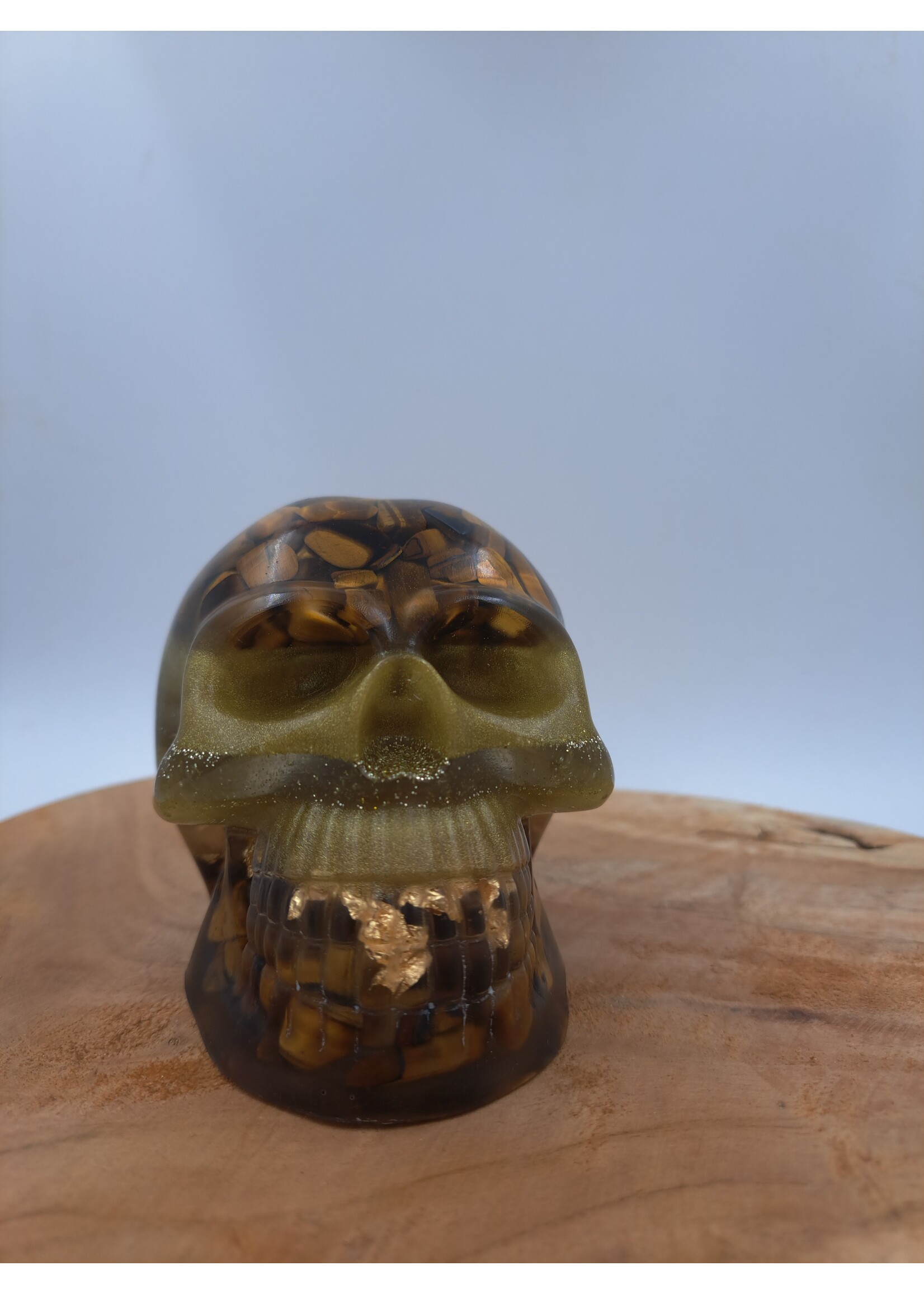Handgemaakt Tijgeroog skull